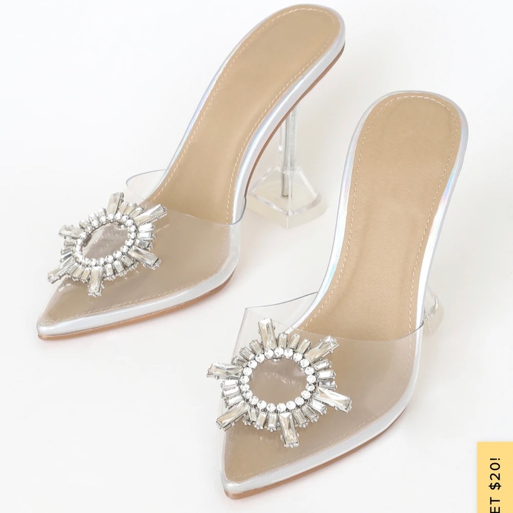 Lulus Cinderella Slippers size 10